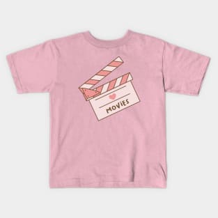 Pink Clapperboard Kids T-Shirt